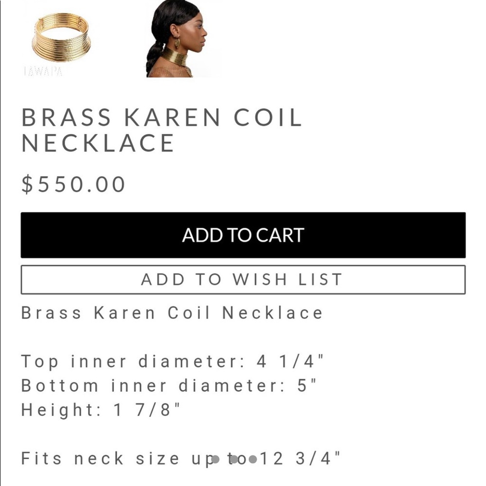Tawapa Karen Coil Necklace